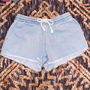 Aerie tie Jean shorts